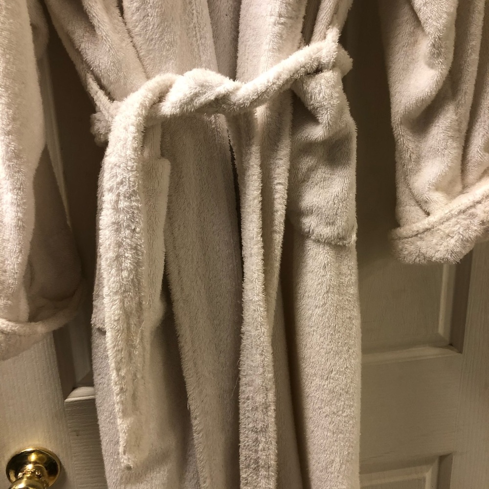 White terry cloth robe. One size